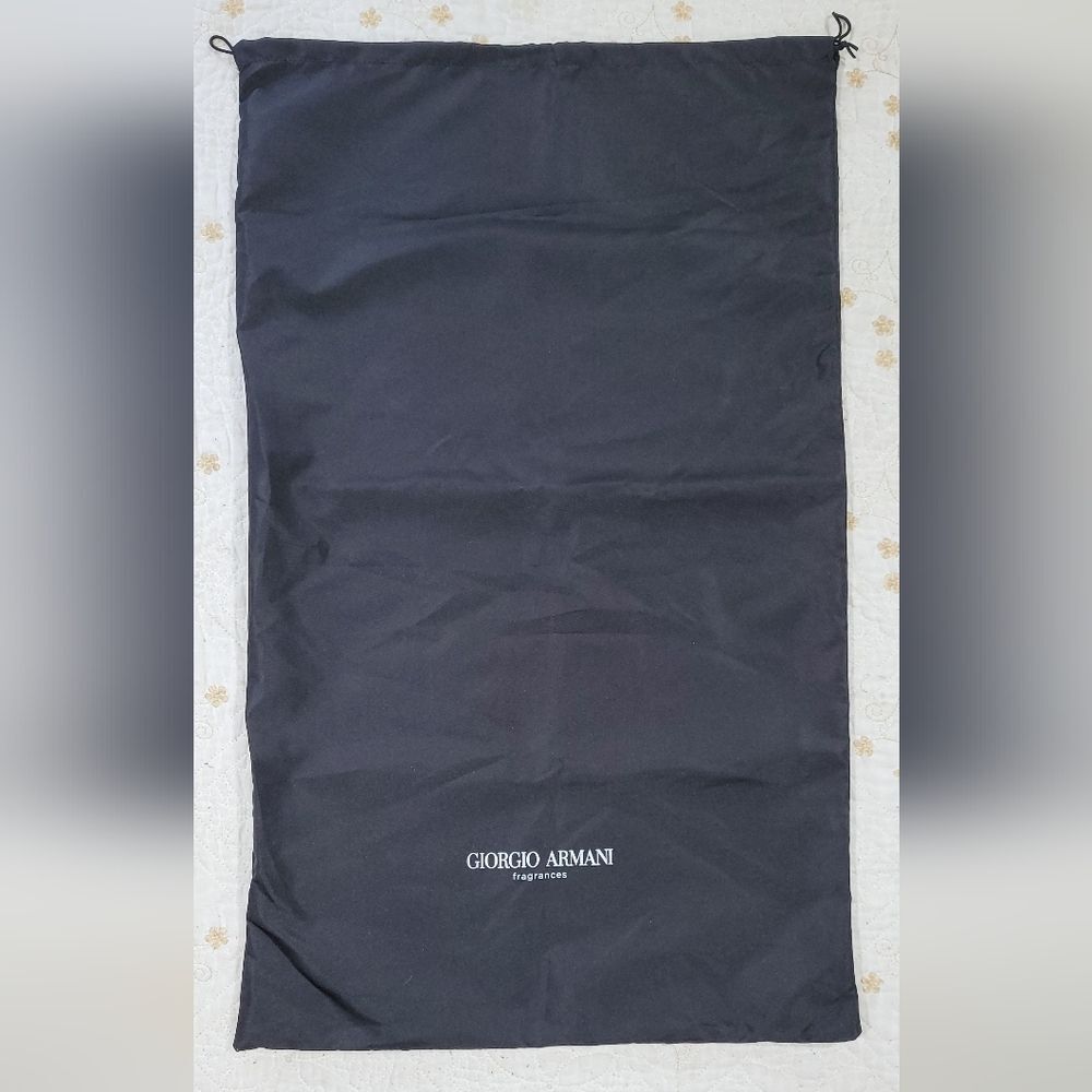 Giorgio Armani 17"L x 28"H black fragrance dust bag